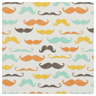 Moustache pattern 3 fabric
