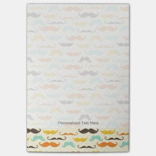 Moustache pattern 3 post-it notes