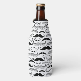 Moustache Pattern Bottle Cooler