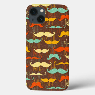 Moustache pattern iPhone 13 case