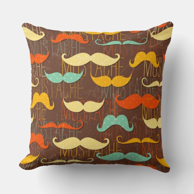 Moustache pattern cushion (Front)