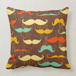 Moustache pattern cushion