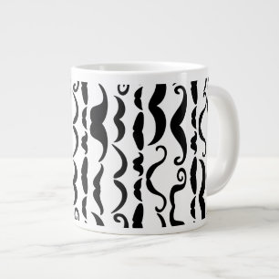 Moustache Pattern Large Coffee Mug