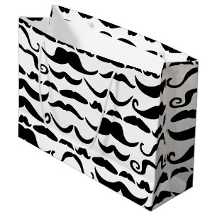 Moustache Pattern Large Gift Bag