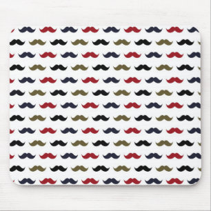 Moustache Pattern Mouse Mat