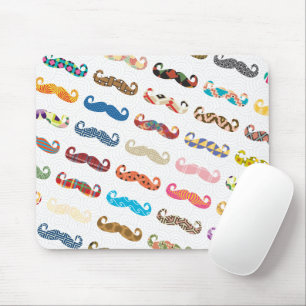 Moustache Pattern Mouse Mat