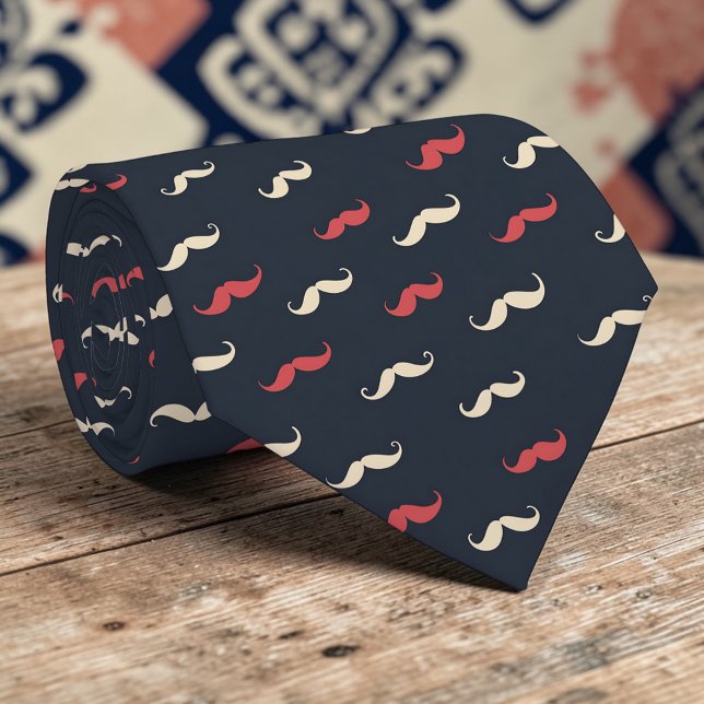 Moustache Pattern Necktie Tie (Creator Uploaded)