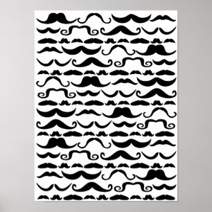 Moustache Pattern Poster