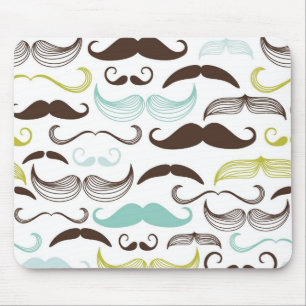 Moustache pattern, retro style 2 mouse mat