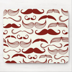 Moustache pattern, retro style 3 mouse mat