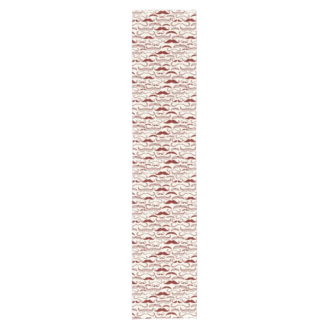 Moustache pattern, retro style 3 short table runner (Front)