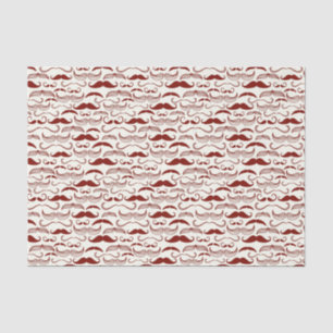 Moustache pattern, retro style 3 tissue paper