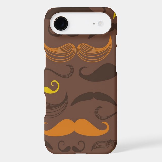 Moustache pattern, retro style 5 Case-Mate iPhone case (Back)