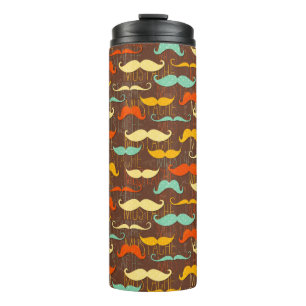 Moustache pattern thermal tumbler
