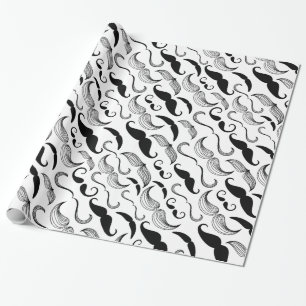 Moustache Pattern Wrapping Paper