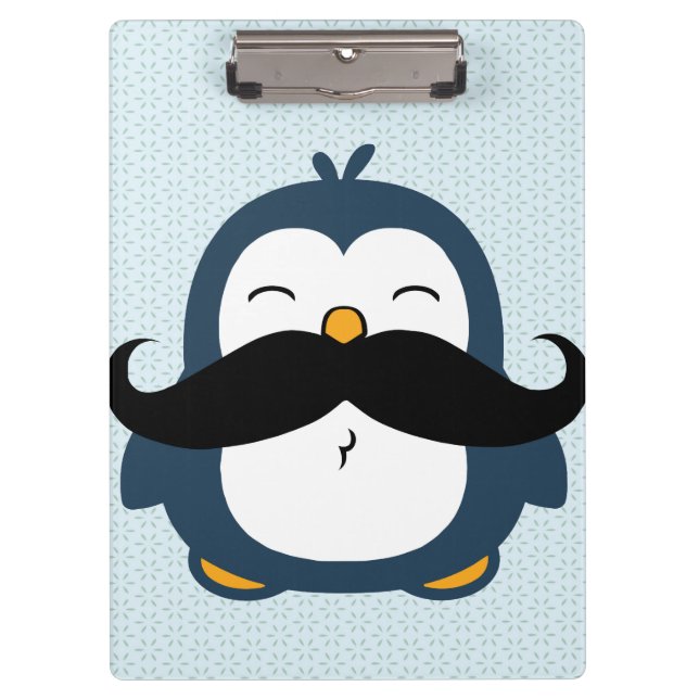 Moustache Penguin Clipboard (Front)