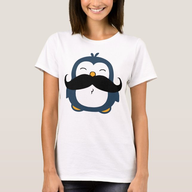 Moustache Penguin T-Shirt (Front)
