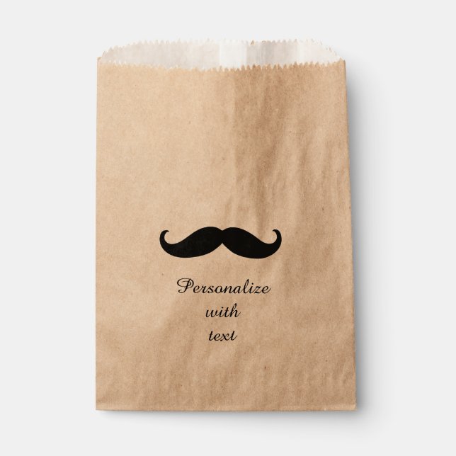 Moustache Personalised Favour Bags (Front)