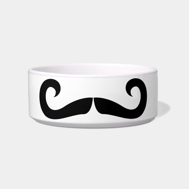 Moustache Pet Bowl (Front)