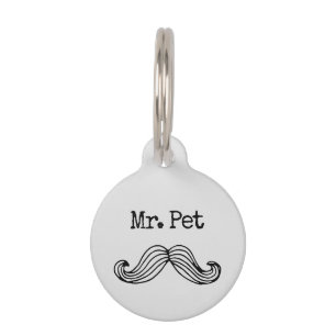 Moustache Pet Tag