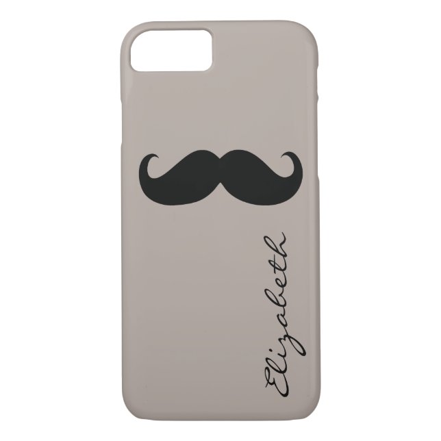 Moustache Plain Tan Background Case-Mate iPhone Case (Back)