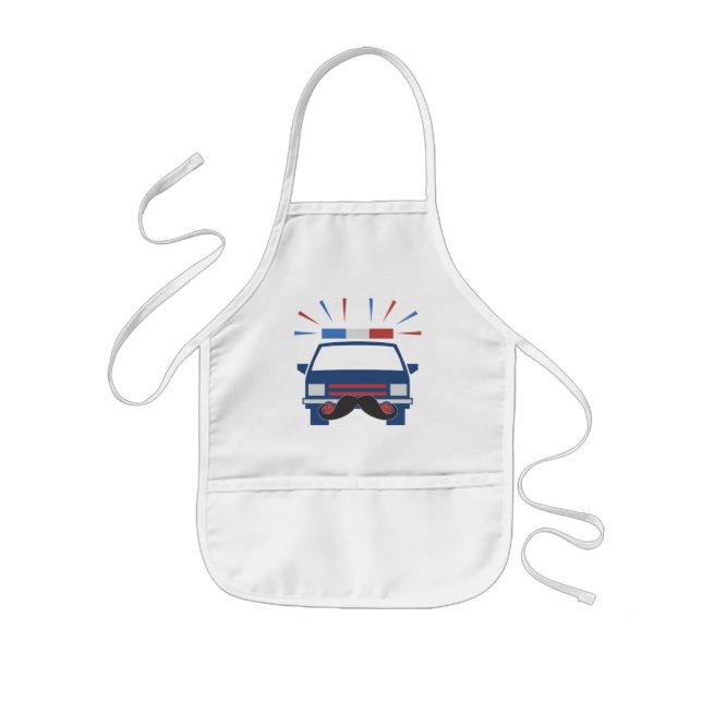 Moustache Police apron - choose style & colour (Front)