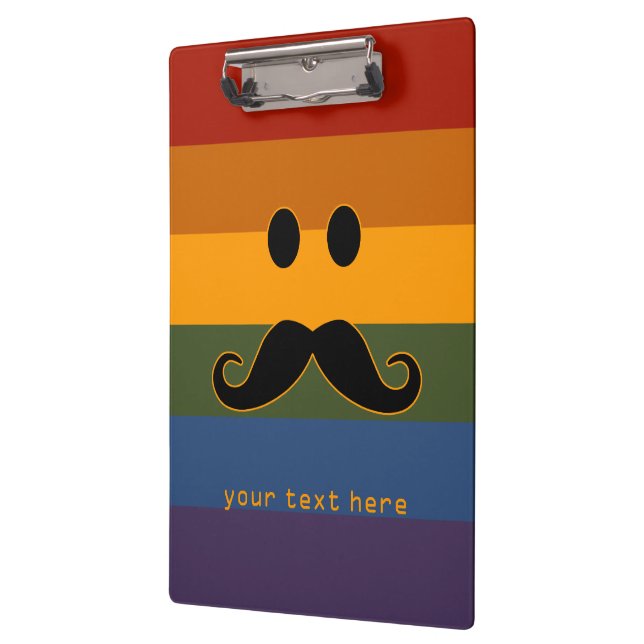 Moustache Pride custom clipboard (Left)
