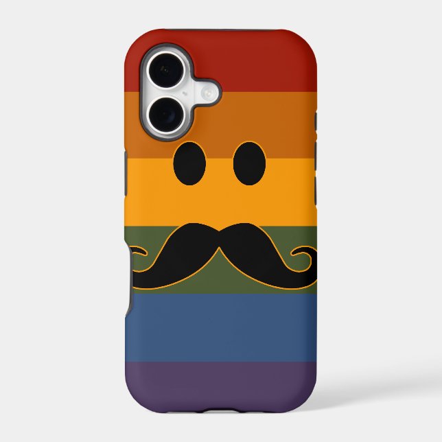 Moustache Pride custom iPhone case (Back)