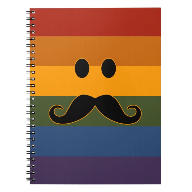 Moustache Pride custom notebook (Front)