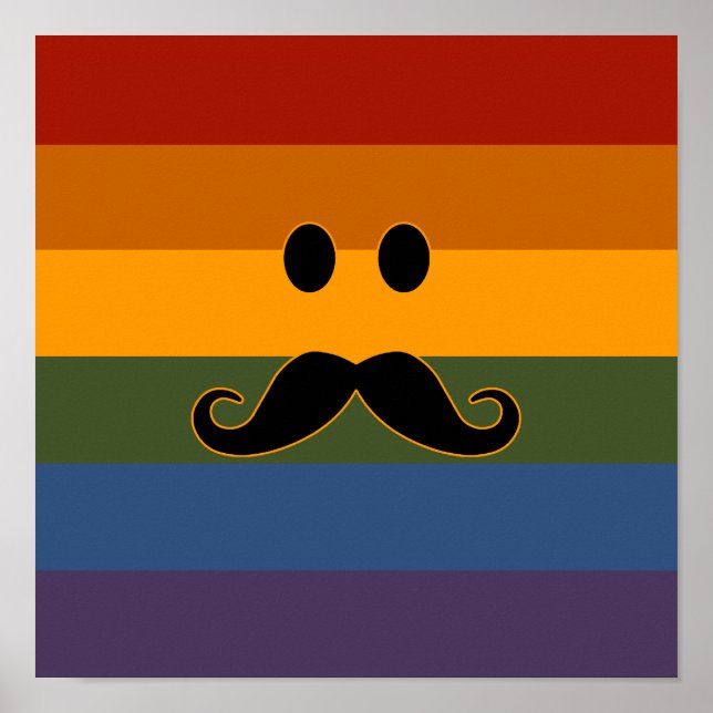 Moustache Pride custom poster (Front)