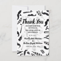 Moustache Razor Shaver Watercolor Barber Pattern