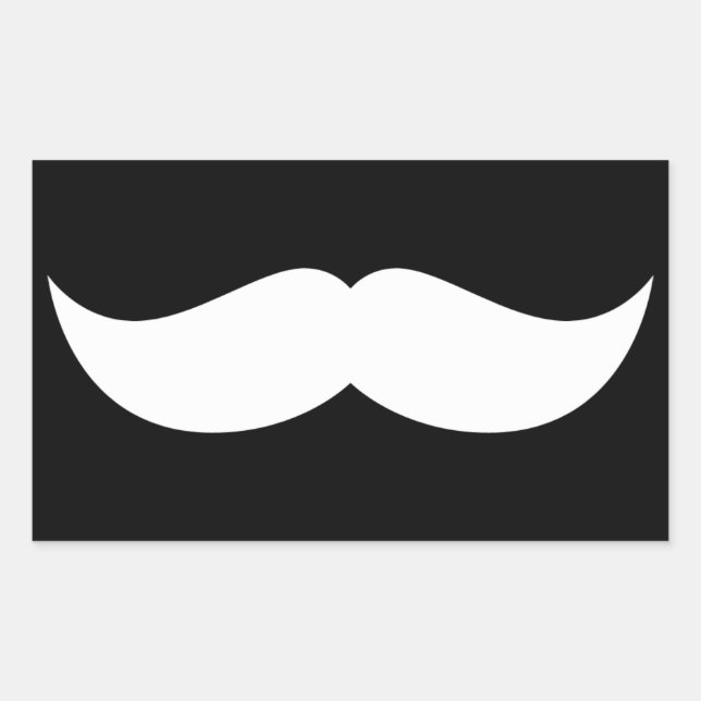 Moustache Rectangular Sticker (Front)