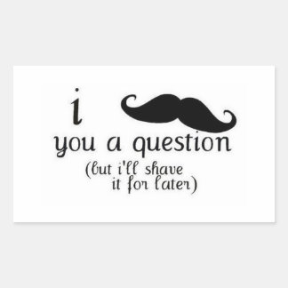 Moustache Rectangular Sticker