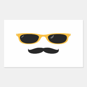 Moustache Rectangular Sticker