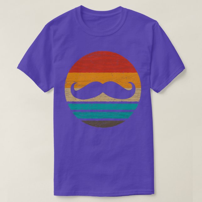 Moustache Retro Style Vintage 6 T-Shirt (Design Front)