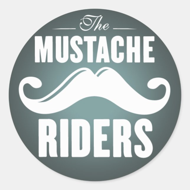Moustache Riders Stickers- Round 3 inch Classic Round Sticker (Front)