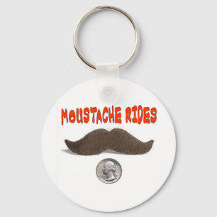 MOUSTACHE RIDES 25 CENTS KEY RING
