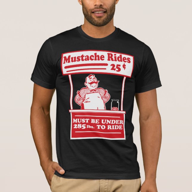 Moustache Rides T-Shirt (Front)