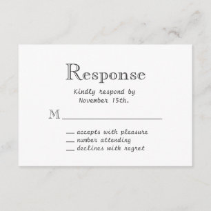 Moustache RSVP Card
