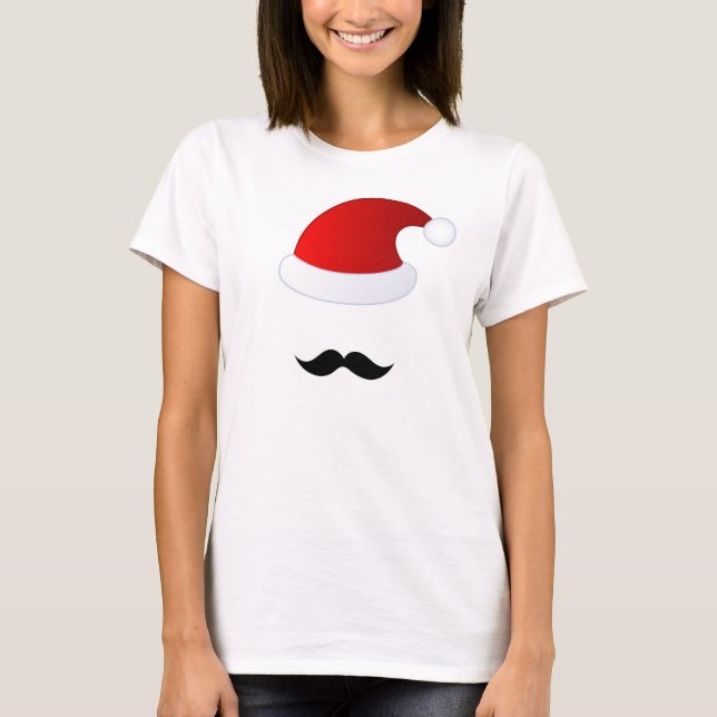 Moustache Santa T-Shirt (Front)