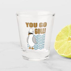 Moustache Seagull You Go Gull Shot Glass
