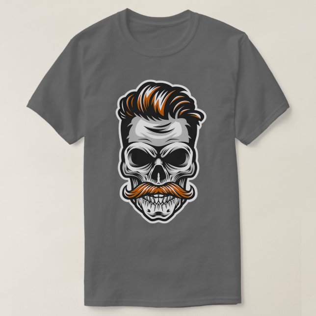 Moustache skull T-Shirt (Design Front)