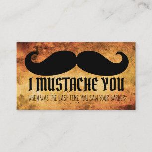 Moustache slogan Business Cards
