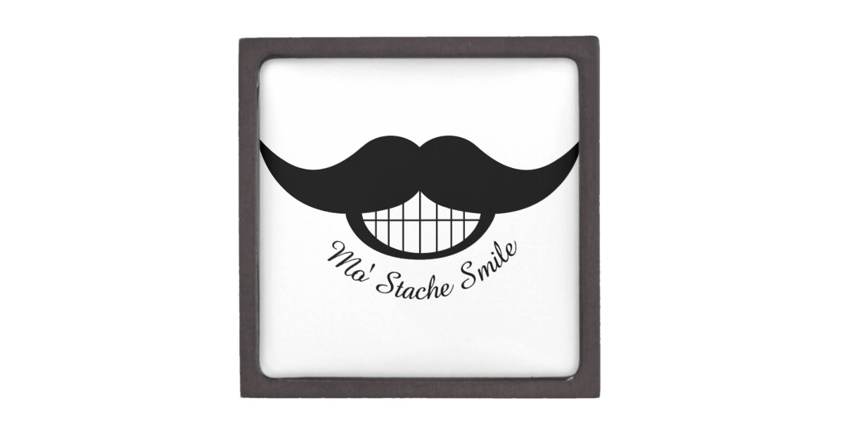 Moustache Smile Keepsake Box | Zazzle