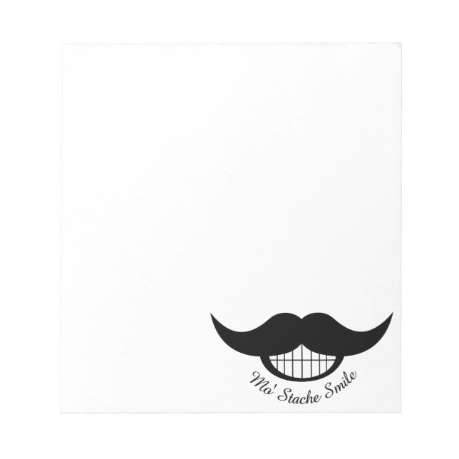 Moustache Smile Notepad (Front)