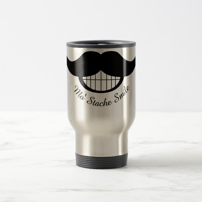 Moustache Smile Travel Mug (Center)