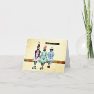 Moustache Society Vintage Image Notecard