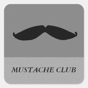 Moustache Square Sticker