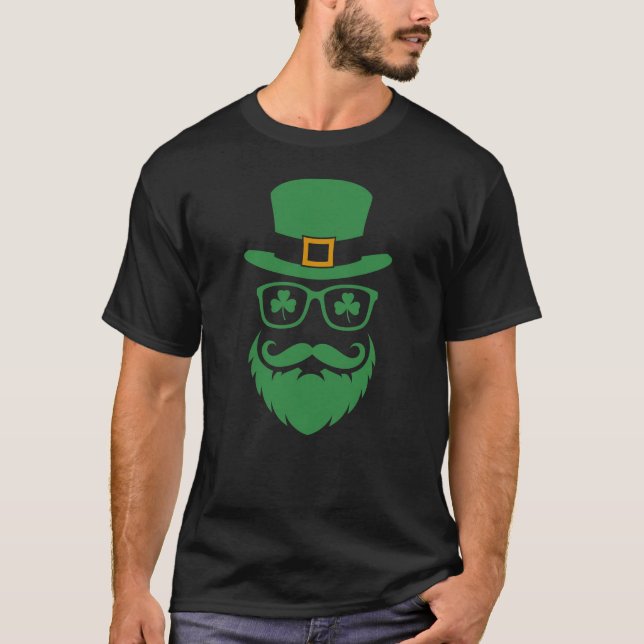 Moustache St. Patrick's Day T-Shirt (Front)