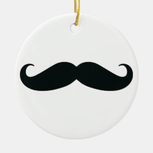 Moustache Stache Ceramic Tree Decoration
